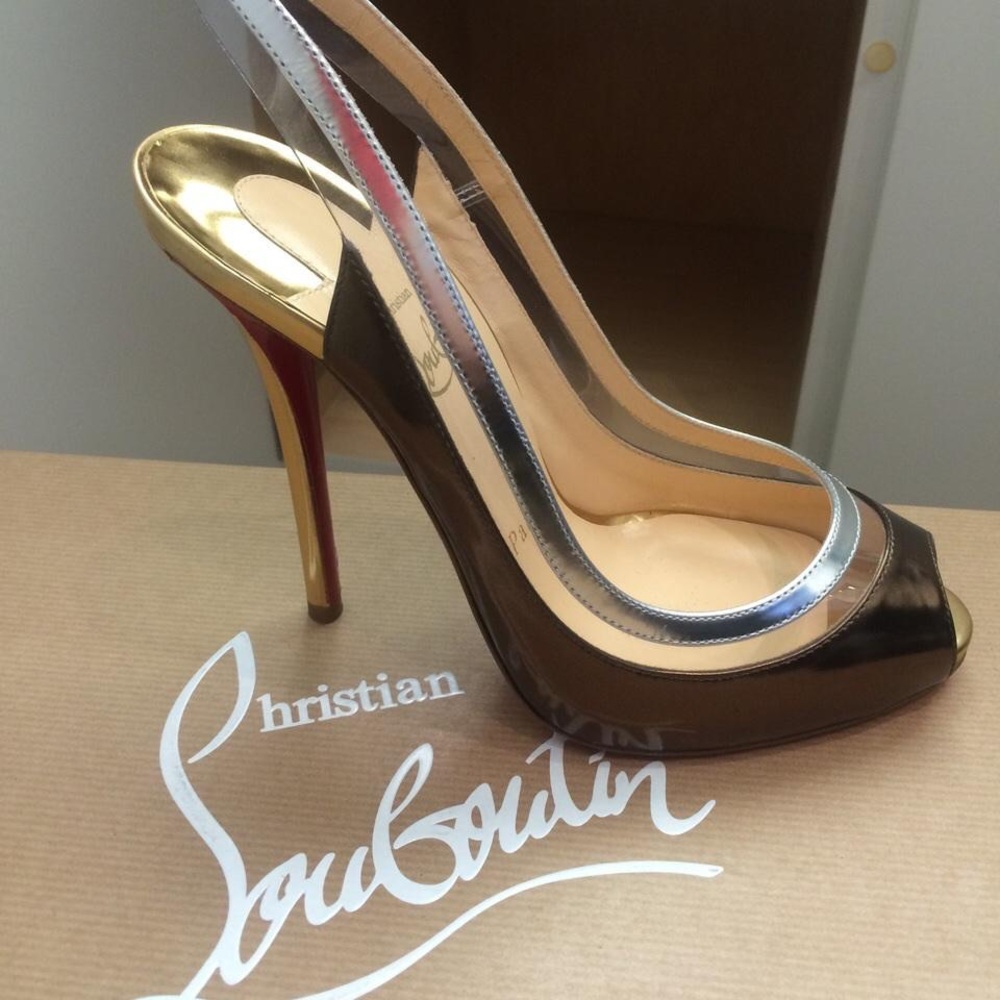 Christian Louboutin Metallic Gold and Silver Heels - Picture 3 of 6